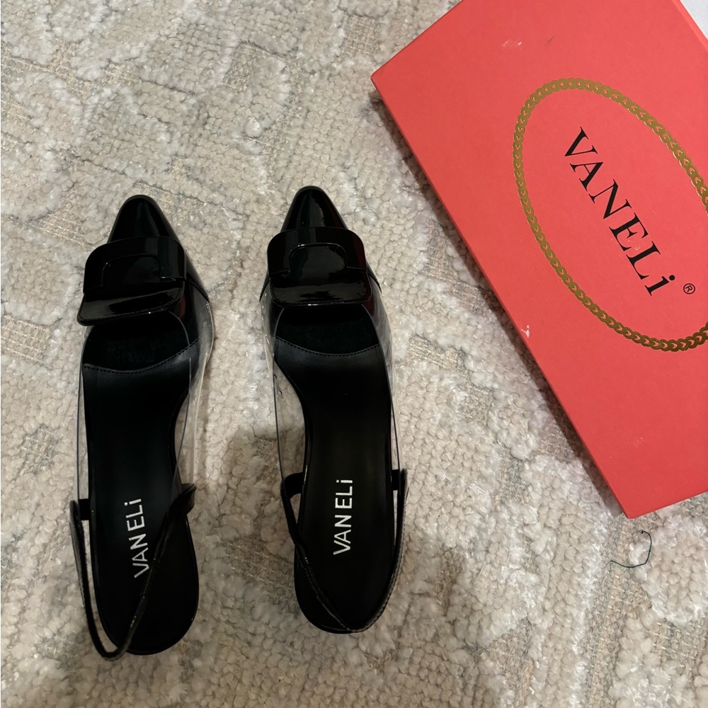 Vaneli Black Kitten Heels
